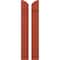 Ekena Millwork Americraft 2-Board (2 Batten) Wood Joined Board-n-Batten Shutters w/Ellipt Top, ARW101BE207X77CLH, PR ARW101BE207X77CLH - alternate 1